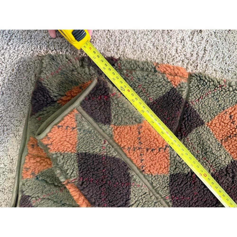 NWT RRL Ralph Lauren Argyle Pile Fleece Liner Jacket Mens XXL Olive 620637 - Picture 9 of 9